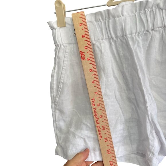 Nwt C&C California 100% Linen Pull-On Paperbag Shorts Womens XS White Vacation - Picture 8 of 10